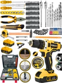 Eisenn Germany E-1400 V-TEC Şanzuman 157 Parça Özel Setli Çift Akülü Vidalama Matkap - 1