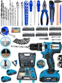 Wacker Pro Germany BLUTEC 2100 Titan Şanzuman 157 Parça Usta Setli Çift Akülü Vidalama Matkap - 1