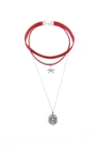 Aşk Düğümü Kolye & Kadife - Süet Choker Kadın Tasma Kolye - 1