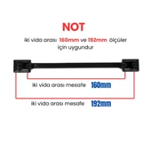 50 Adet Okyanus Siyah Metal Mobilya Kulpu 160mm - 192mm - 3