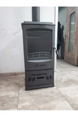 flamestove  Lodi Style Tek Camlı Odun Hazneli Füme Döküm Soba - 4