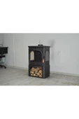 flamestove  MODENA LÜX STYLE 3 CAMLI ODUN HAZNELİ ŞÖMİNE - 1