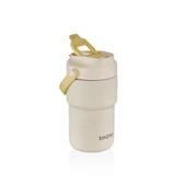 Shotay Askılı Mug Çelik Bardak 450Ml Krem - 2