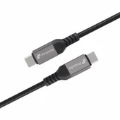 PD60CC 60W Örgülü Type-C To Type-C Hızlı Data/Şarj Kablosu 1.5 Metre (Priente Türkiye Garantili) - 1