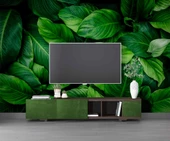 Yeşil Yaprak Arkaplan Temalı Duvar Kağıdı thumbnail 3