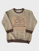 Baskılı Bej Unisex Çocuk Sweatshirt 2 Yaş - 1