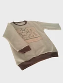 Baskılı Bej Unisex Çocuk Sweatshirt 2 Yaş - 2