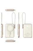 URR Dahili Type-C Kablolu Dijital Göstergeli 10.000 mAh Kablosuz Şarj Magsafe Powerbank - 4