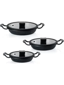 Schafer Hektor 3 Lü Döküm Sahan Seti 6 Parça-Siyah thumbnail 1