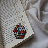 El Yapımı Miyuki Rubik Küp Kolye - 2
