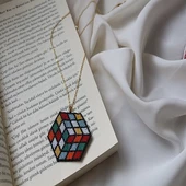 El Yapımı Miyuki Rubik Küp Kolye - 1