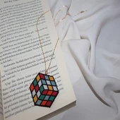 El Yapımı Miyuki Rubik Küp Kolye - 3