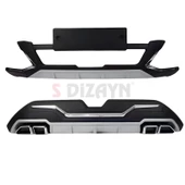 S-Dizayn Kia Sportage Ön ve Arka Tampon Koruma Difüzör Seti 2022 Üzeri A+ Kalite thumbnail 2