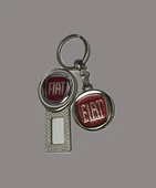 Fiat Logolu Kırmızı Metal Otomobil Anahtarlığı 1 Adet Kemer Tokasi Hediyeli Üründür thumbnail 3