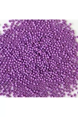Mor Renk 4 mm Yaklaşık 1100 adet / 100 gram Cam Boncuk Oya Yazma Bileklik ve Kolye - 3