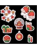 Yılbaşı - Merry Christmas Yılbaşı Temalı Sticker Set -16 Parça-2li Set Etiket Kağıdı- - 2