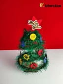 Mini Süslü Spiral Yılbaşı Ağacı 30cm - 1