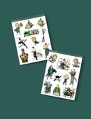 Roronoa Zoro - one piece 2li sticker etiket seti Anime çıkartmaları-Etiket Kağıdı thumbnail 2