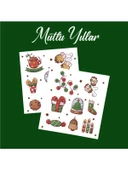 Yılbaşı - Merry Christmas -Yeni Yıl Temalı Sticker Set -16 Parça- 2 Li set etiket kağıdı - 1