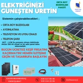 ORTA BOY BUZDOLABI BAĞ EVİ SOLAR ENERJİ PAKETİ - 1