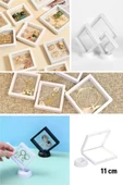 Saklama Takı Kutusu Güvenli Şeffaf Film Çerçeveli Geniş Boyutlu 11cmx11cm Standlı 3D Saklama Kutusu thumbnail 11