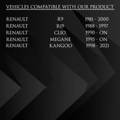 Renault R9,R19,Clio,Megane,Kangoo için Güneşlik Ayağı - 8