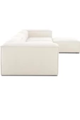 CARBONE Soft Köşe Takımı , Kanepe , Ofis Koltukları , 4 Modül Krem Kadife Babyface - 5