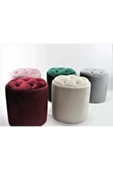 CARBONE DESİN Puf Bench ,Puffy,Ayak Ucu Puf ,Ayak,Yuvarlak Puf- Makyaj Masası Pufu - 2