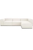 CARBONE Soft Köşe Takımı , Kanepe , Ofis Koltukları , 4 Modül Krem Kadife Babyface - 6