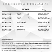 Renault Clio, Scenic, Megane, Twingo İçin Bagaj Kilit Dişlisi Seti - 2