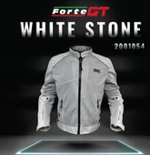 Forte Gt 1054 White Stone 7 Parça Full Korumalı Yazlık Motosiklet Montu L Beden Beyaz - 4
