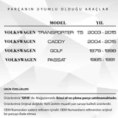 Volkswagen Golf, Caddy, Passat, Transporter T5 İçin Sürgülü Kapı Kilit Plastiği - 2