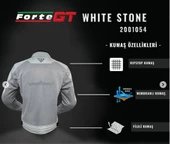 Forte Gt 1054 White Stone 7 Parça Full Korumalı Yazlık Motosiklet Montu L Beden Beyaz - 6