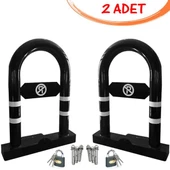 Araç Park Demiri Yatar Otopark Bariyeri Kilitli Kişisel Bariyer Duba (2 ADET) Siyah thumbnail 1