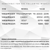 Volkswagen Golf, Caddy, Passat, Transporter T5 İçin Sürgülü Kapı Kilit Plastiği - 8