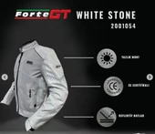 Forte Gt 1054 White Stone 7 Parça Full Korumalı Yazlık Motosiklet Montu L Beden Beyaz - 5
