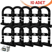 Kişisel Park Bariyeri Ankara Kişisel Otopark Bariyeri Kilitli Yatar Bariyer (10 ADET) Siyah - 1