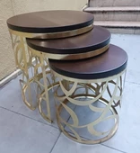 Zigon Sehpa MODEL 90516 CNC Metal Kesim Osmanlı Desen Ceviz Renk El yapım thumbnail 11