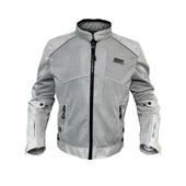 Forte Gt 1054 White Stone 7 Parça Full Korumalı Yazlık Motosiklet Montu 2XL Beden Beyaz - 1