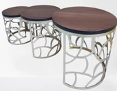 Zigon Sehpa MODEL 90516 CNC Metal Kesim Osmanlı Desen Ceviz Renk El yapım thumbnail 2