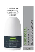 Incia %100 Doğal Roll-on Deodorant Erkeler Için Ter Kokusu Önleyici Lekesiz 50ml thumbnail 1