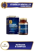 Nutraxin B Complex Vitamin 60 Tablet B1, B2, B3, B5, B6, B12 thumbnail 1