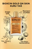 Bioxcin Gold on Skin Altın Parıltılı Kuru Yağ 100 ml - Dry Oil Saç Yüz Vücut,  Monoi, Doğal İçerik - 1