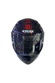 Sway 850 Full Face Aynalı Vizör Kapalı Motosiklet Kaskı Pinlock Hediyeli M Beden Siyah Kırmızı - 4