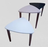 Zigon Sehpa MODEL 90517 Konik Ayak Üçgen Tabla Üç Renk Kutuda Sevk El Yapım - 2