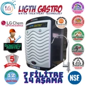LİGHT GASTRO PLUS BEYAZ  SİYAH MONTAJ DAHİL 12 LİTRE 7 FİLTRE 14 AŞAMA SU ARITMA CİHAZI - 1
