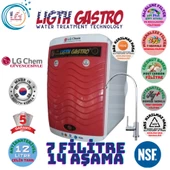 LİGHT GASTRO PLUS KIRMIZI BEYAZ 12 LİTRE 7 FİLTRE 14 AŞAMA SU ARITMA CİHAZI thumbnail 1