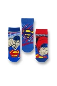 Superman Lisanslı Erkek Çocuk 3 Çift Soket Çorap 21561 - 1