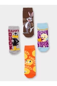 Looney Tunes Lisanslı Kız Çocuk 4 Çift Soket Çorap 20497 - 1