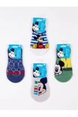 Mickey Mouse Lisanslı Çocuk 4 Çift Sneakers Çorap 19829 - 2